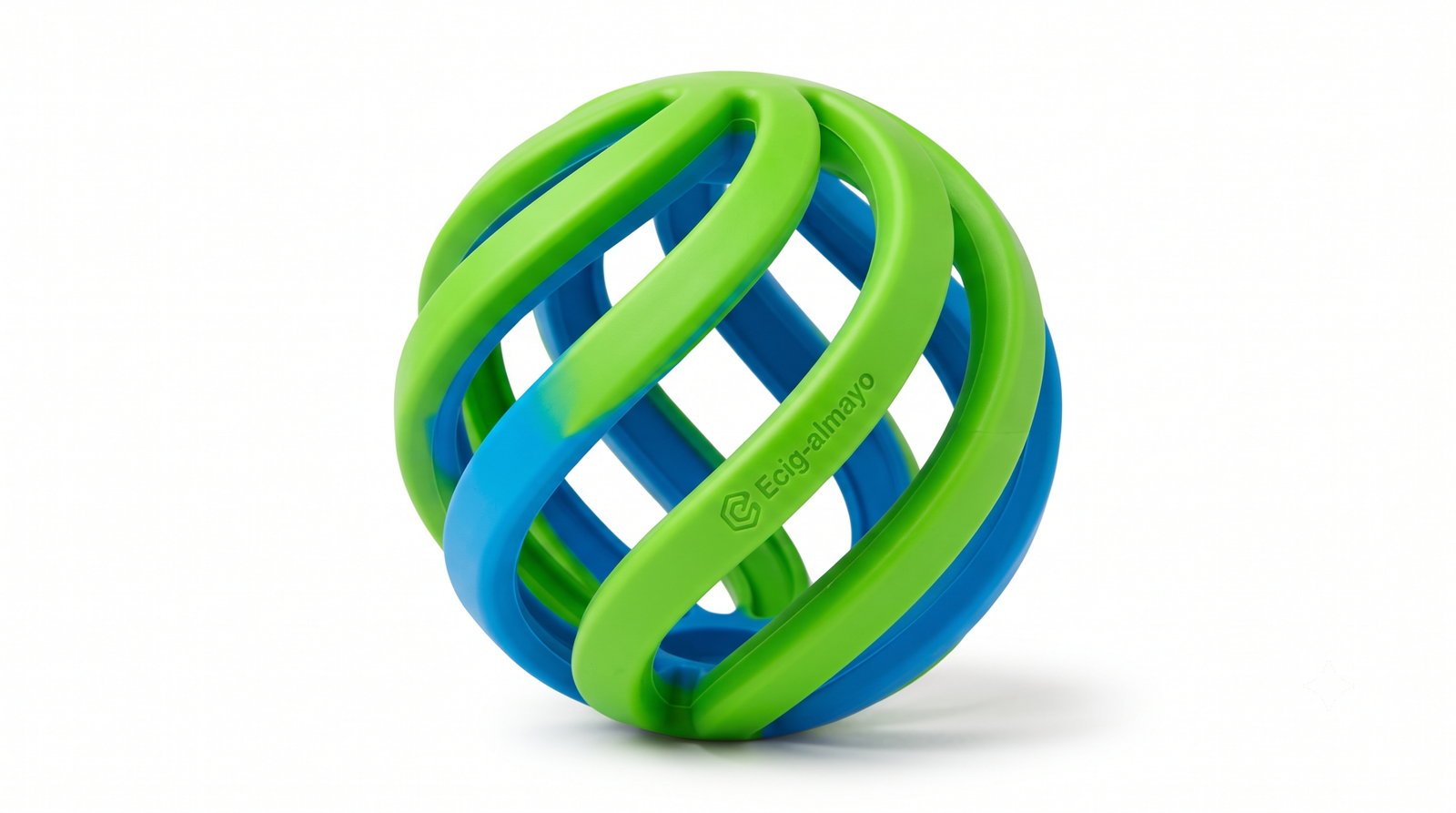 Ecig-almayo Interactive Hollow Rubber Dog Ball - Green & Blue Chew and Fetch Toy